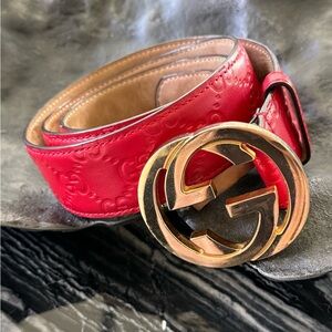 Men’s Gucci Designer Red Belt